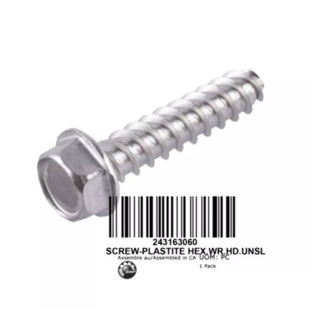 Seadoo OEM SCREW-PLASTITE HEX.WR.HD.UNSL 243163060