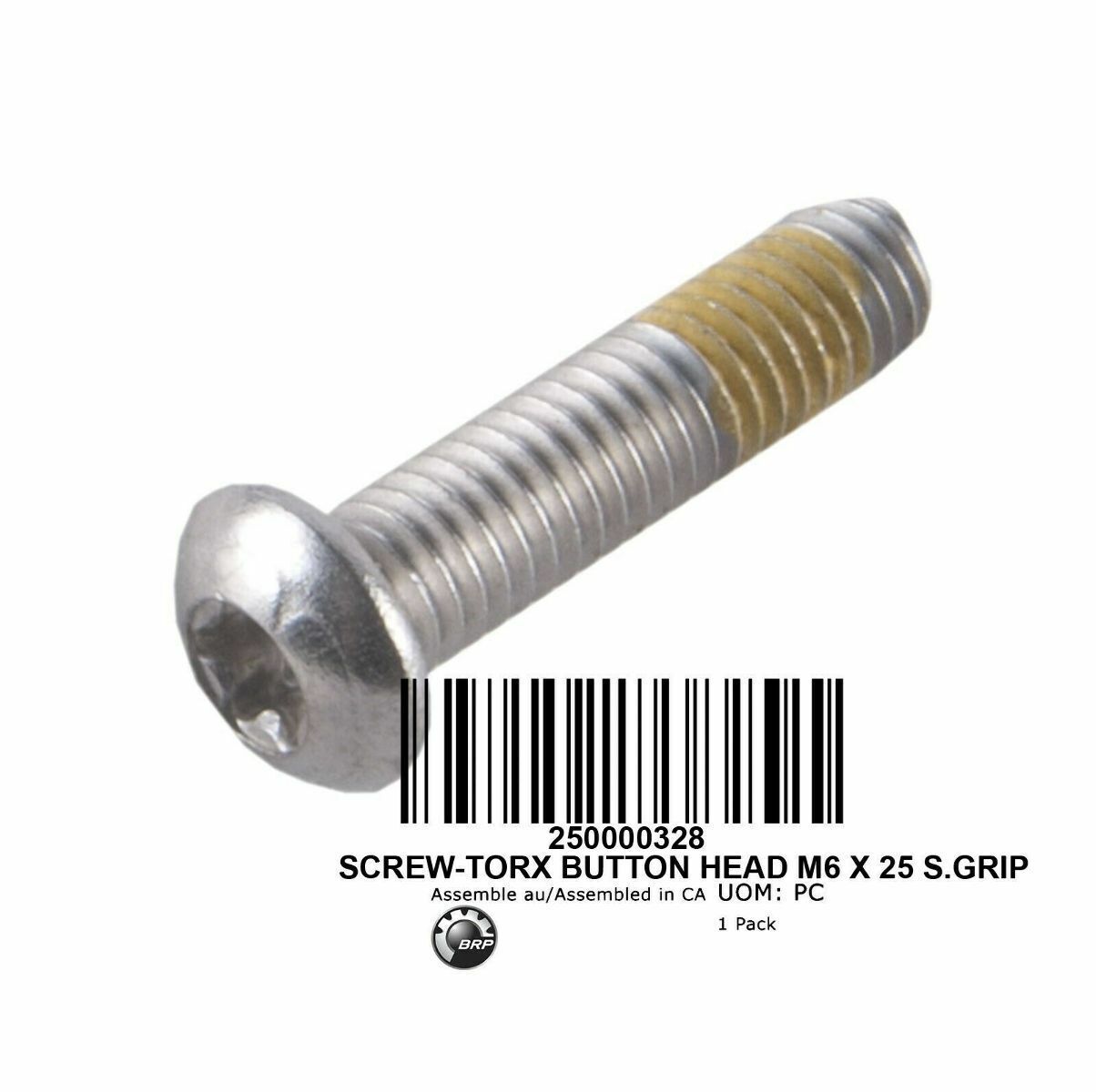 Sea-Doo OEM SCREW-TORX BUTTON HEAD M6 X 25 250000328