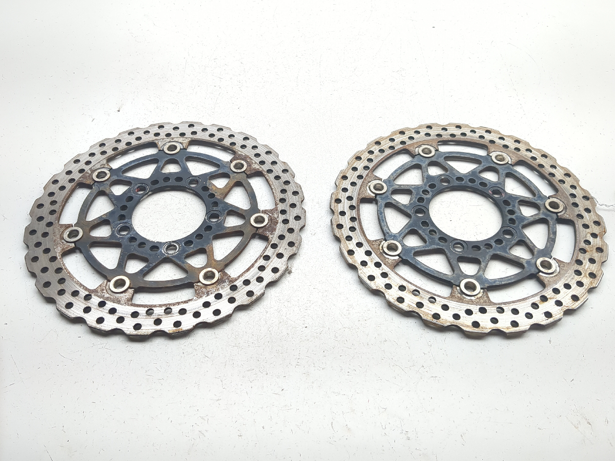 キケロ 07-09 Kawasaki Versys 650 KLE650 Front Disc Brake Rotors Set Pair
