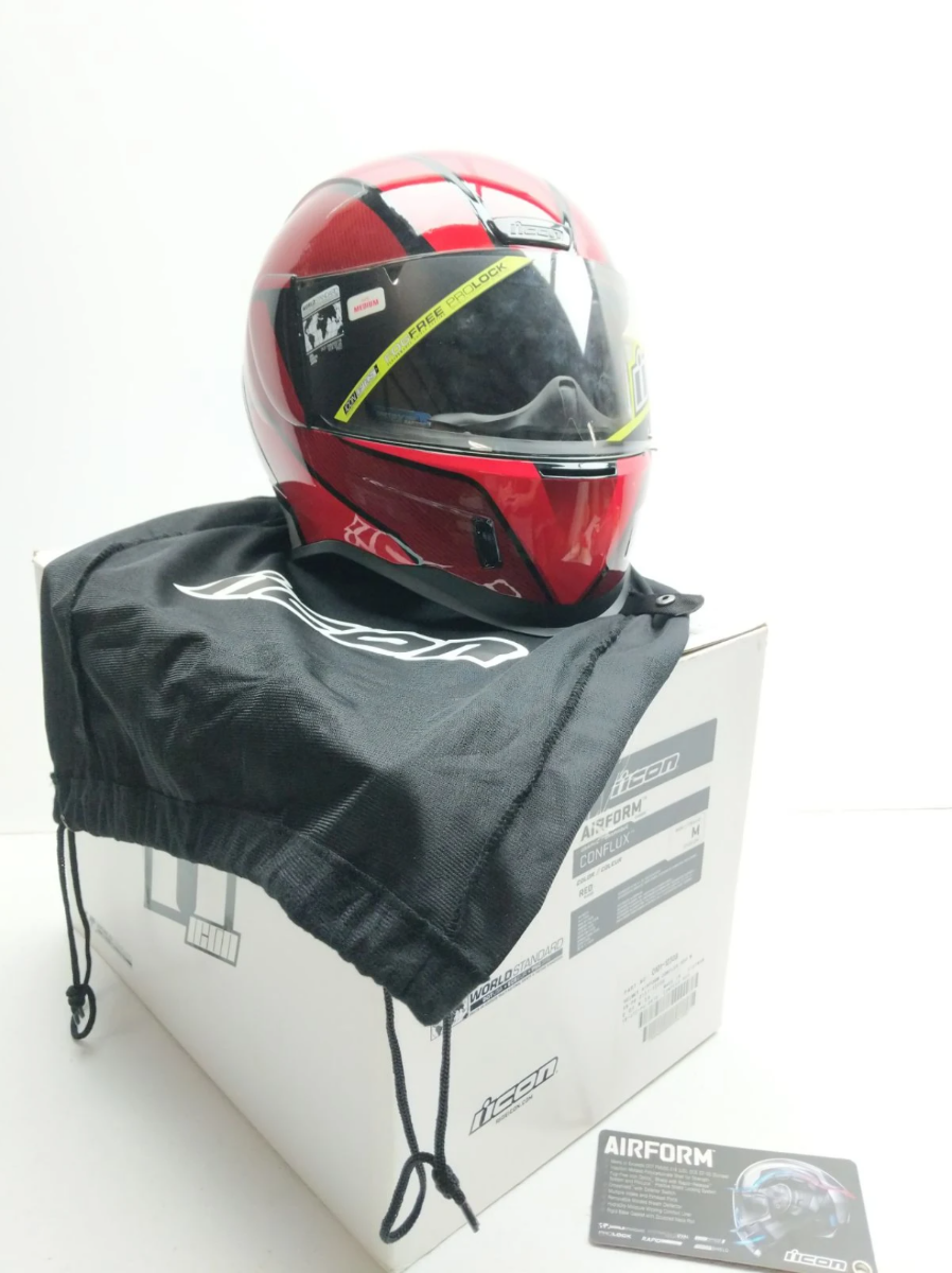 icon airform conflux helmet MIPS Counterstrike Motorcycle & Visor Glows in the dark ICON Airform Conflux Red Medium
