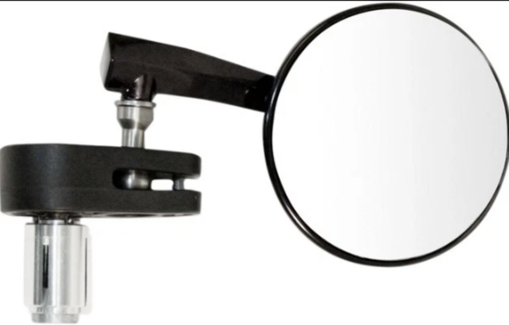 EMGO Aluminum Bar End Mirror 3" Right Black Universal Motorcycle ATV UTV 20-34041