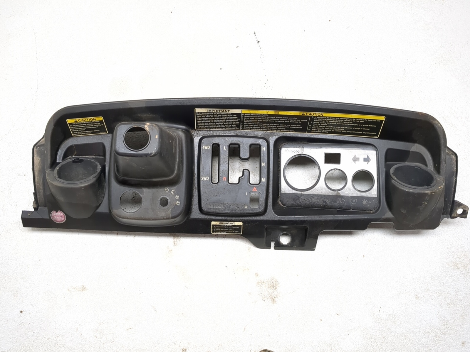 09-16 Kubota RTV 1140 CPX Front Dash Instrument Panel