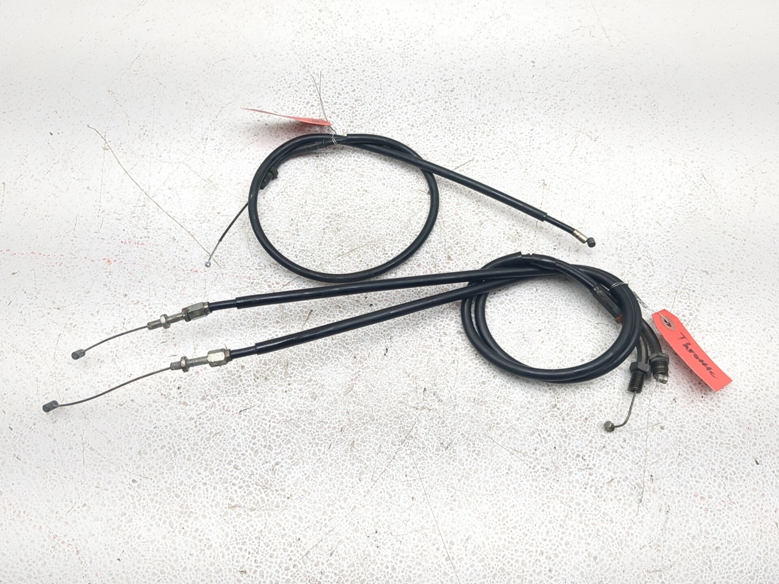 93-96 Honda CBR1000F Hurricane Throttle Choke Cable Set Pair