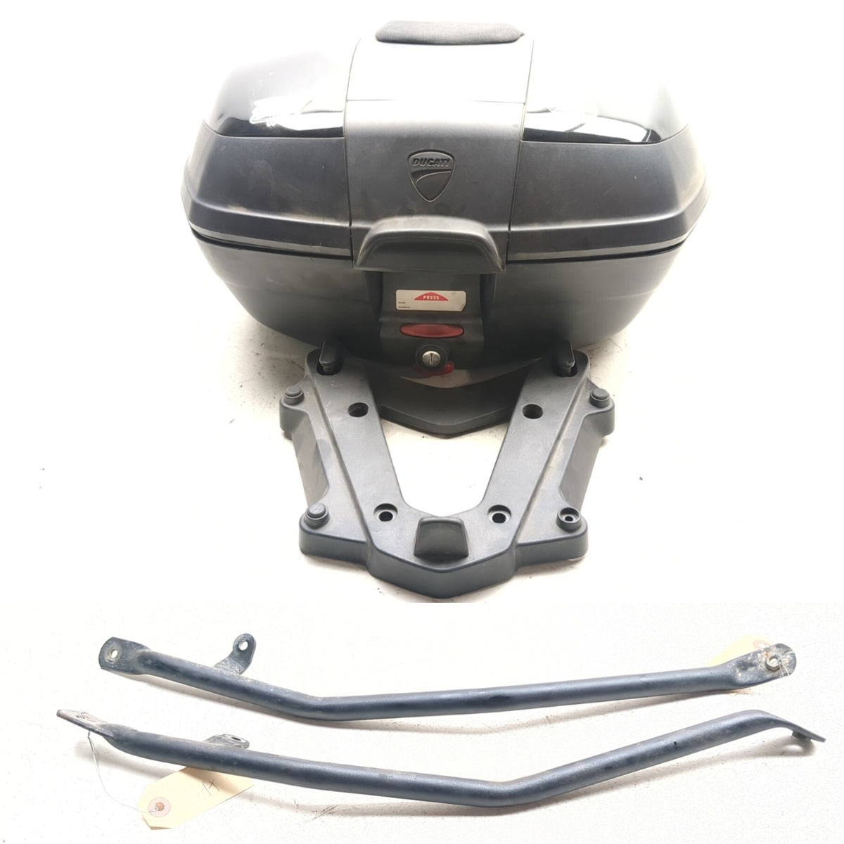 10-18 Ducati Multistrada 1200 S Rear Top Case & Mounting Plate Rack