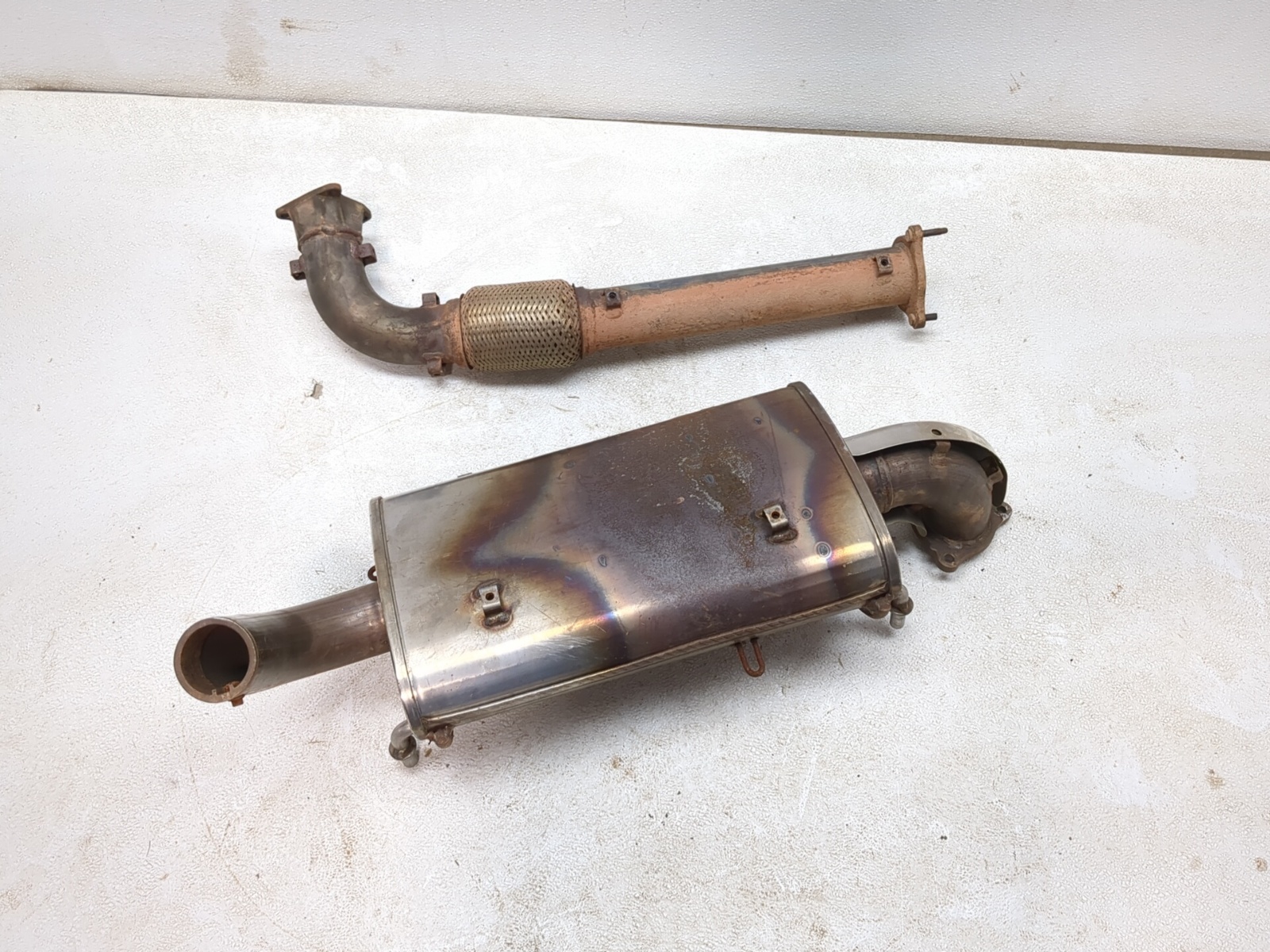 イベリス 20-24 Polaris RZR Pro XP Rear Muffler Head Pipe Muffler Can