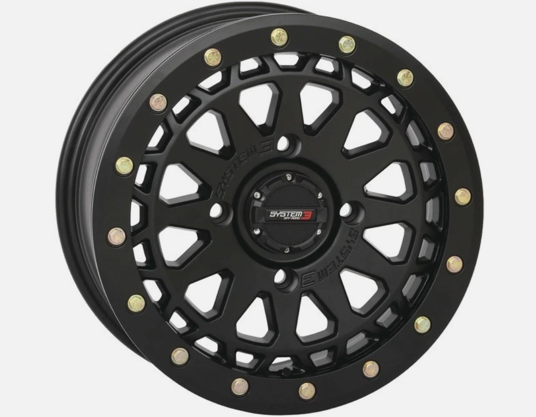System 3 Offroad SB-6 Beadlock UTV Wheel 15x7 5/4.5 6+1 Matte Black 15S3-6545