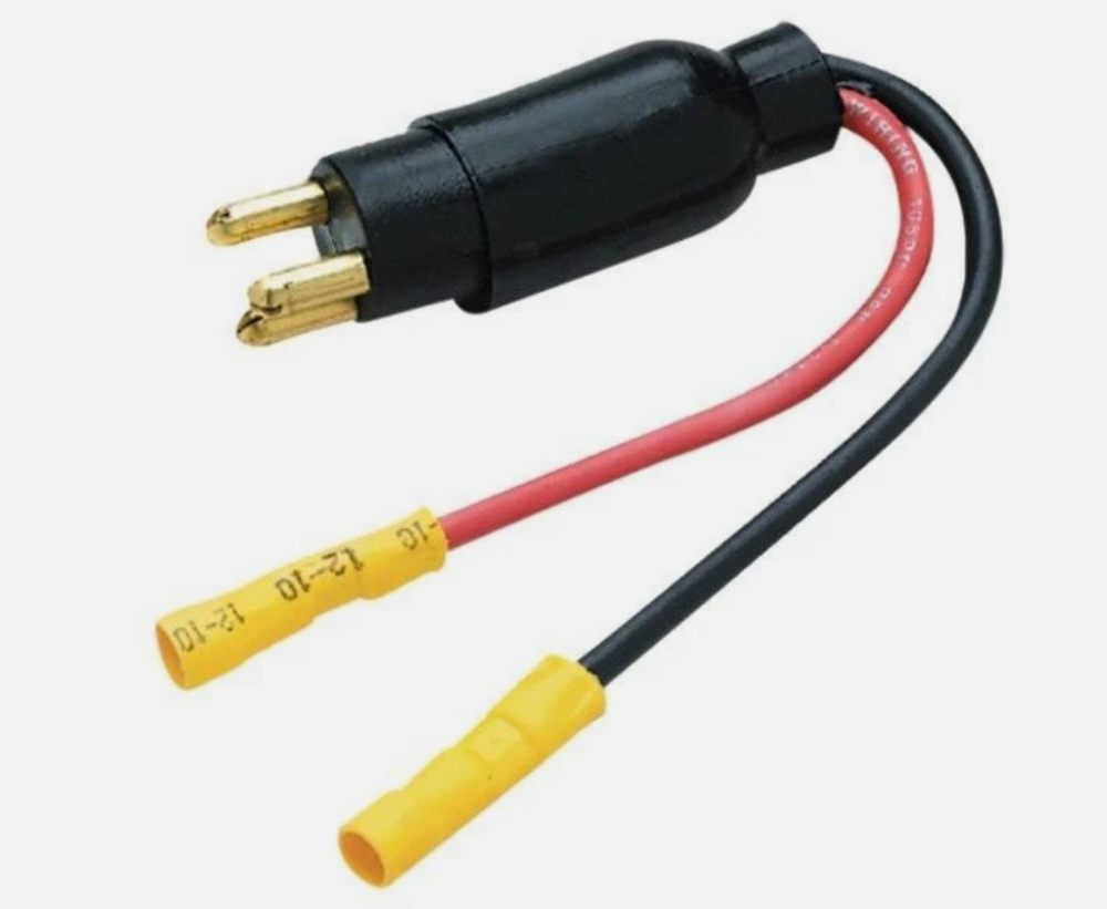SeaChoice Trolling Motor Plug 12V 10 AWG 2-Wire - Male - 50-13751