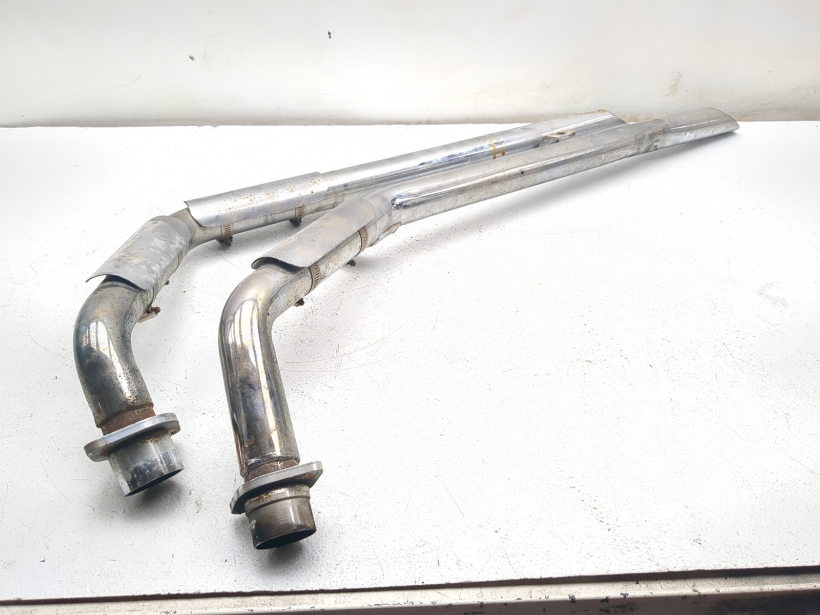 88-08 Honda Shadow VLX VT600 Right Exhaust Pipes Header Muffler Set