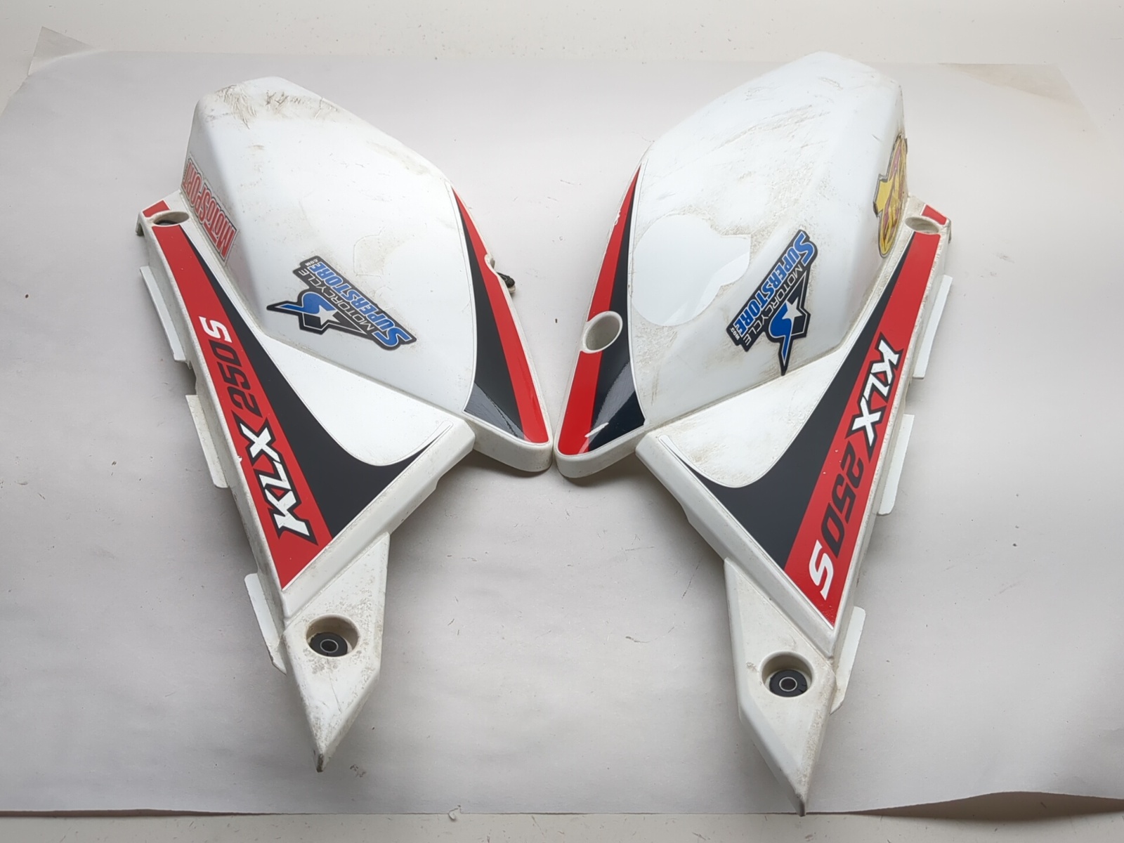 09-14 Kawasaki KLX 250 Front Left Right Cowl Side Cover Set 36001