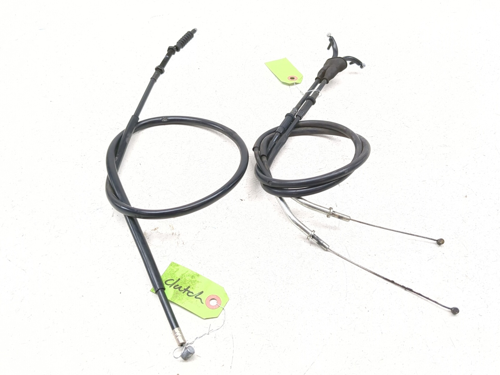 えり 05-08 Kawasaki ZZR 600 Front Throttle Clutch Cable Set 54012-1630