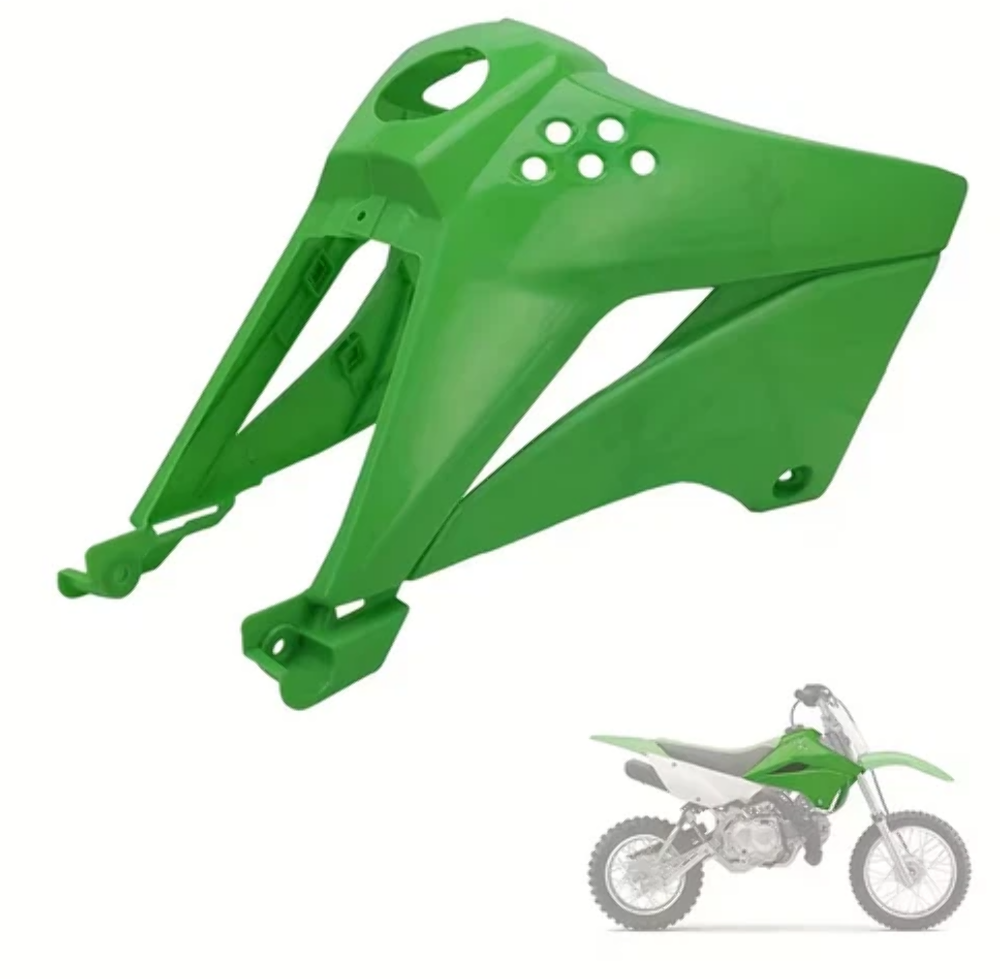 10-25 Kawasaki KLX110 KLX110R Left Engine Shroud Lime Green 49089