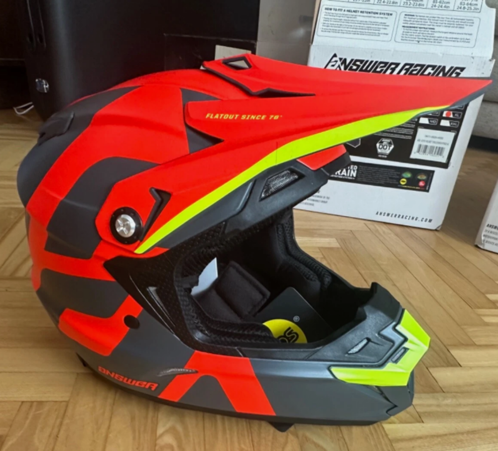 Answer Racing AR5 Orange Charcoal Motocross Helmet Medium S0411-0625-9553