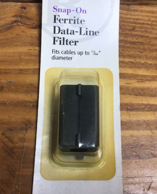 NOS RadioShack 2730105 SnapOn Ferrite Data Line Filter Fit Cable Up to