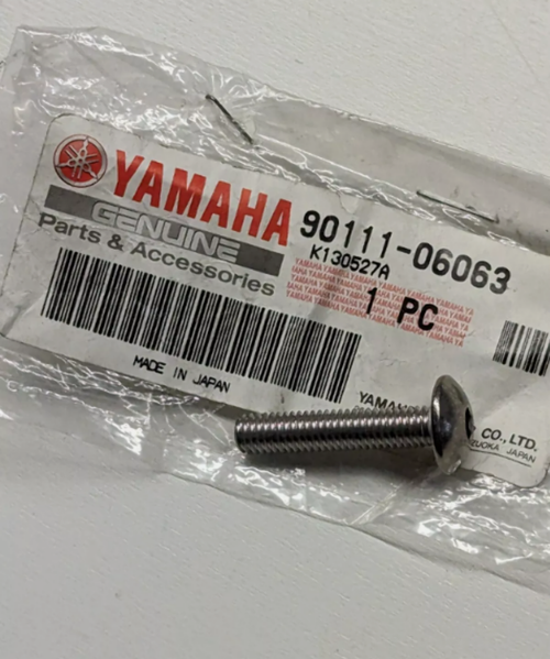 order Z6♡ QTY 2 | NOS 1980s-2024 Yamaha OEM Hex Socket Button Bolt M6x63mm