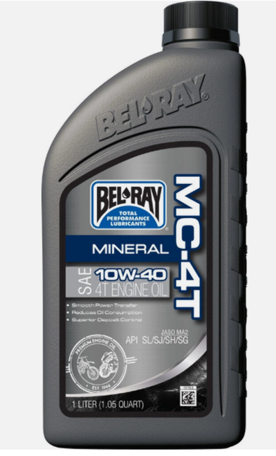 BEL RAY MC-4T 10W-40 Conventional 4-Stroke Engine Oil 1L (QTY 2) 3601 ...