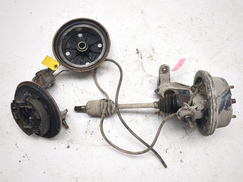 05-16 Kawasaki KAF400 Mule 610 Front Left Drum W/ Right Axle