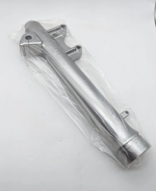 06-11 Kawasaki Ninja ZX-14 ZX1400 Left Fork Outer Pipe P silver