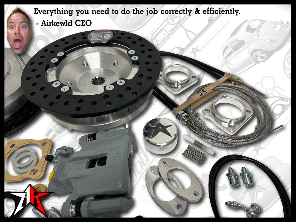 Classic VW Rear Disc Brake Kit | 1949-1965 Beetle Ghia | 5x205mm Wide