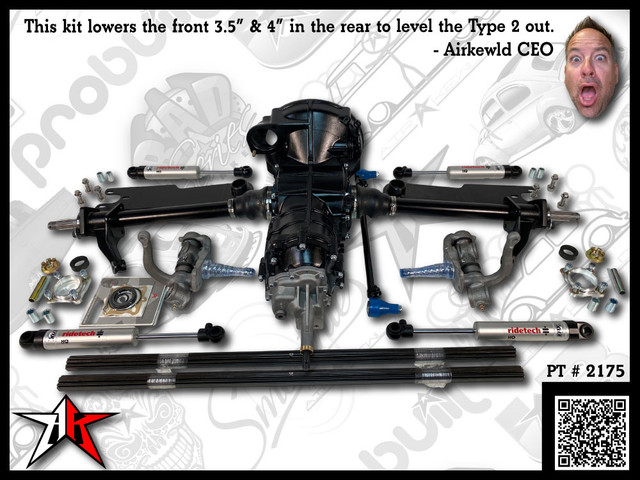 Complete Lowering Drop Kit | 1955-1975 Classic VW Type 2 Split Bus Kombi Transporter