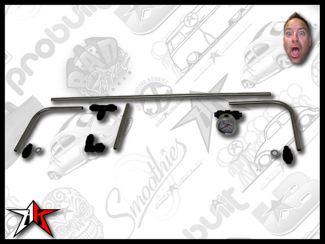 IDF Weber Hardline Fuel Line Kit | Black | Fire Prevention | High Performance Classic VW Porsche Engine