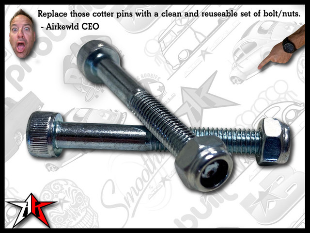 Cotter Pin Replacement Bolt Kit | 1949-1977 Classic VW Type 1 181 2 3 Beetle Bus Ghia Thing Super Kombi Transporter