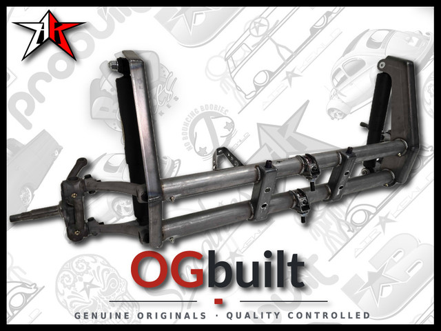 Complete OGbuilt Adjustable Front Axle Beam Assembly | 1949-1965 Classic VW Type 1 Beetle Ghia