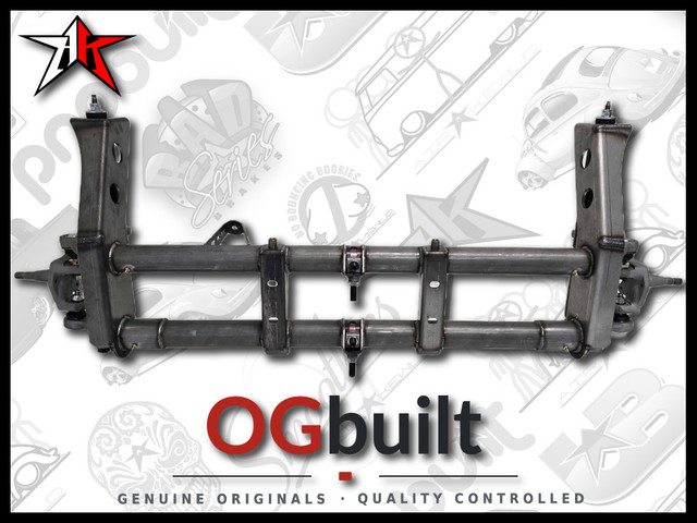 Complete OGbuilt Adjustable Front Axle Beam Assembly | 1966-1968 Classic VW Type 1 Beetle Ghia