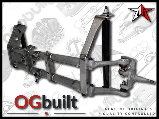 Complete OGbuilt Adjustable Front Axle Beam Assembly | 1969-1977 Classic VW Type 1 Beetle Ghia