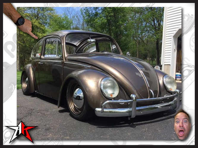 3 Inch Narrowed | Complete Adjustable Front Axle Beam Assembly | Drop Disc Spindles | 1966-1977 Classic VW Type 1 Beetle Ghia