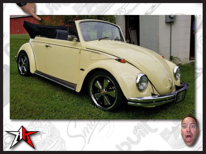 3 Inch Narrowed | Complete Adjustable Front Axle Beam Assembly | Drop Disc Spindles | 1966-1977 Classic VW Type 1 Beetle Ghia