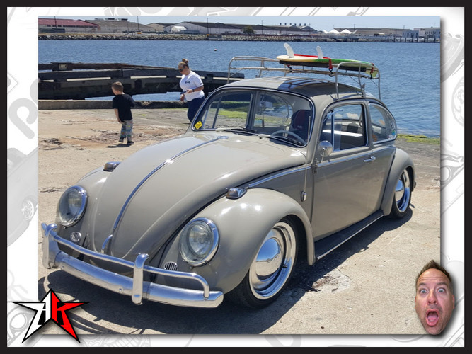 Stock Width | Complete Adjustable Front Axle Beam Assembly | Stock Disc Spindles | 1966-1968 Classic VW Type 1 Beetle Ghia