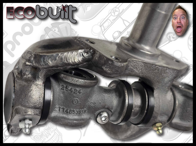 ECObuilt Flipped Drop Spindles Outright | Raw | 1955-1963 Classic VW Type 2 Bus Kombi Transporter