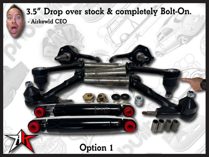 Complete Lowering Drop Kit | 3.5 Inch Drop | 1973-1974 Classic VW Type 181 Thing