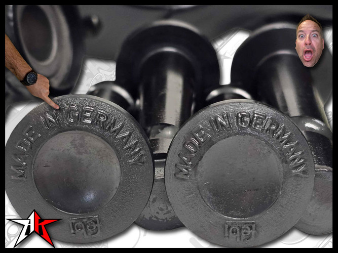 PRObuilt Assembled Drop Spindles Spindle Set Pair | Powder Coated | 1949-1965 Classic VW Type 1 Beetle Ghia