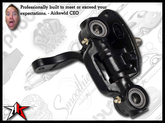 PRObuilt Assembled Drop Spindles Spindle Set Pair | Powder Coated | 1949-1965 Classic VW Type 1 Beetle Ghia