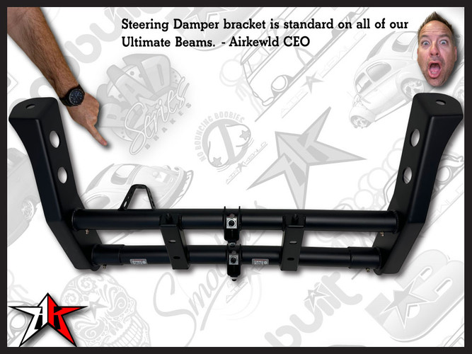 2 Inch Narrowed | Front Axle Adjustable Beam | Powder Coated | 1966-1977 Classic VW Type 1 Beetle Ghia