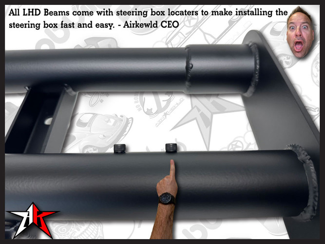 2 Inch Narrowed | Front Axle Adjustable Beam | Powder Coated | 1966-1977 Classic VW Type 1 Beetle Ghia