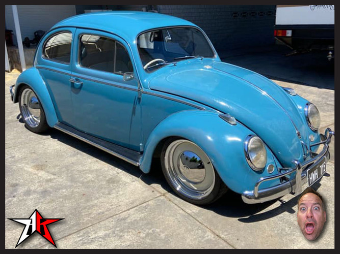 3 Inch Narrowed | Complete Adjustable Front Axle Beam Assembly | Drop Drum Spindles | 1949-1965 Classic VW Type 1 Beetle Ghia