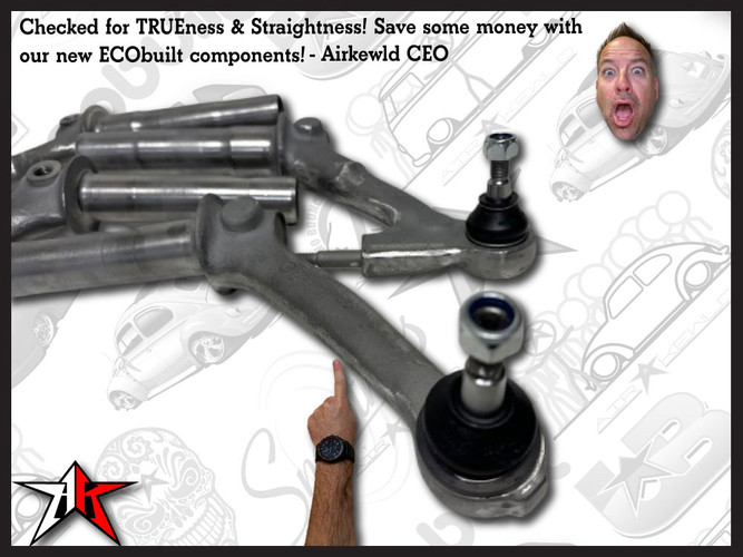 ECObuilt Ball Joint Arm Set with German Ball Joints | Raw | 1966-1977 Classic VW Type 1 Beetle Ghia Baja Class 11