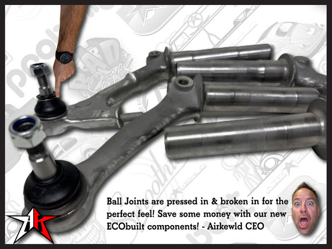 ECObuilt Ball Joint Arm Set with German Ball Joints | Raw | 1966-1977 Classic VW Type 1 Beetle Ghia Baja Class 11