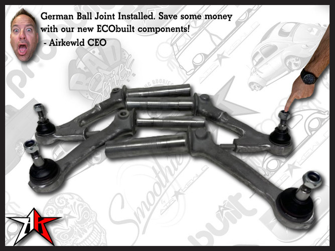 ECObuilt Ball Joint Arm Set with German Ball Joints | Raw | 1966-1977 Classic VW Type 1 Beetle Ghia Baja Class 11