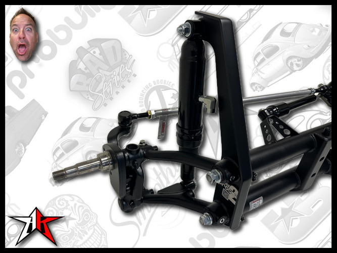 2 Inch Narrowed | Complete Air Ride Front Axle Beam Assembly | 1949-1965 Classic VW Type 1 Beetle Ghia