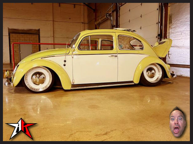 2 Inch Narrowed | Complete Air Ride Front Axle Beam Assembly | 1949-1965 Classic VW Type 1 Beetle Ghia