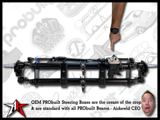 6 Inch Narrowed | Complete Shockless Adjustable Front Axle Beam Assembly | Drop Drum Spindles | 1949-1965 Classic VW Type 1 Beetle Ghia