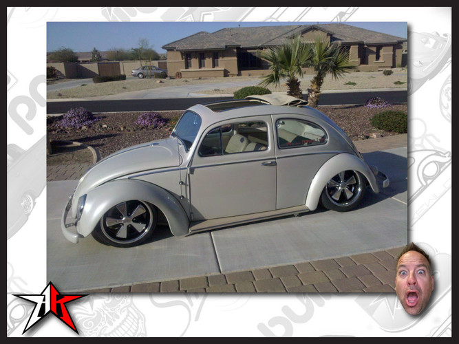 3 Inch Narrowed | Complete Air Ride Front Axle Beam Assembly | 1949-1965 Classic VW Type 1 Beetle Ghia