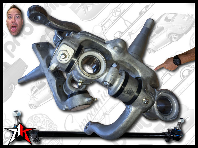ECObuilt Flipped Drop Spindles Service | Raw | 1968-1975 Classic VW Type 2 Brazilian Bus Kombi Transporter