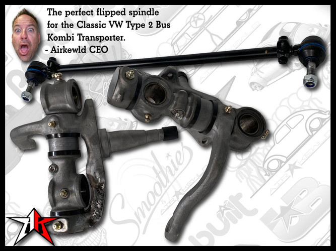ECObuilt Flipped Drop Spindles Service | Raw | 1968-1975 Classic VW Type 2 Brazilian Bus Kombi Transporter