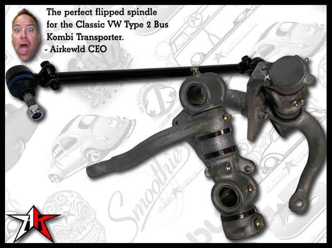 ECObuilt Flipped Drop Spindles Service | Raw | 1968-1975 Classic VW Type 2 Brazilian Bus Kombi Transporter