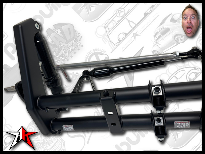 4 Inch Narrowed | Complete Air Ride Front Axle Beam Assembly | 1949-1965 Classic VW Type 1 Beetle Ghia