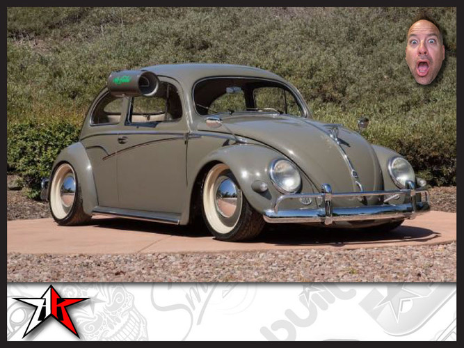 4 Inch Narrowed | Complete Air Ride Front Axle Beam Assembly | 1949-1965 Classic VW Type 1 Beetle Ghia